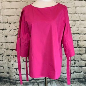 Banana Republic Pink Tie Sleeve Top